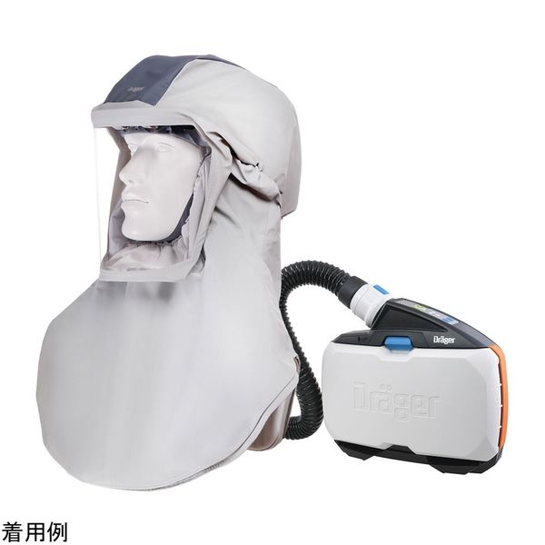 山本光学 電動ファン付き呼吸用保護具 ルーズフィット形フード 1セット 4-4366-01（直送品）