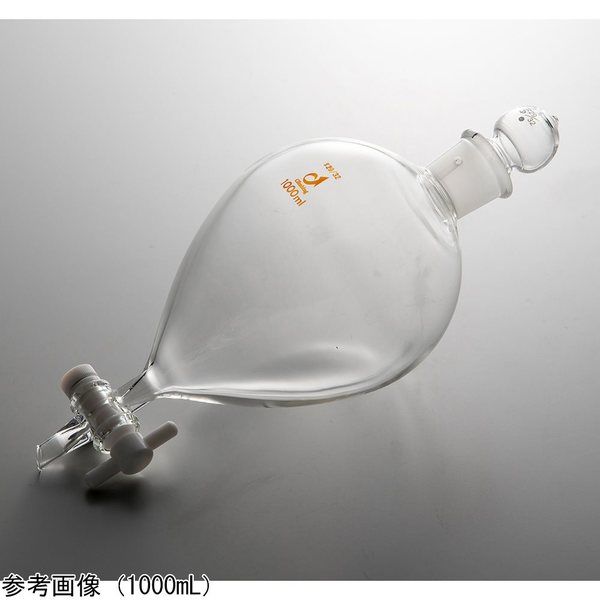 クライミング 丸型分液ロート(短足タイプ)テフロンコック 3000mL CL0531-08-10 1個 4-4593-08（直送品）