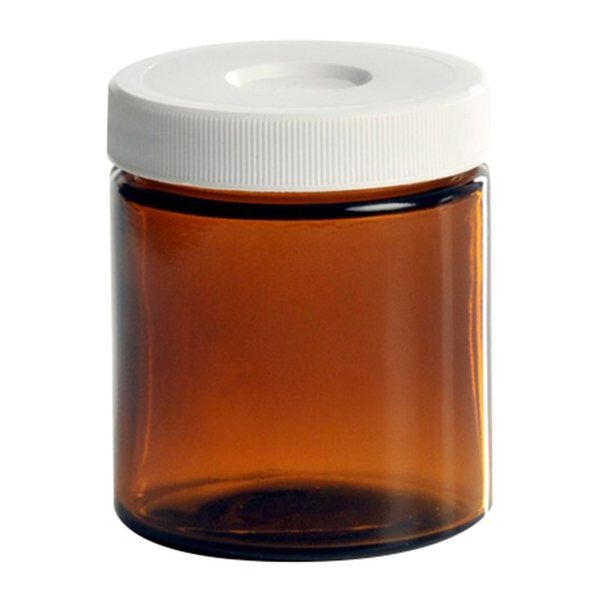 アズワン セプタム付きボトル・広口 110mL 未洗浄 茶 24本入 1124-S004 1箱(24本) 4-4811-05（直送品）