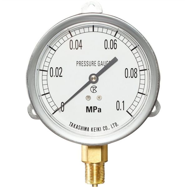 高島計器 グリセリン入圧力計 GRタイプ BT R3/8 100X0.16MPa グリセリン入り 1330016 1台（直送品） - アスクル