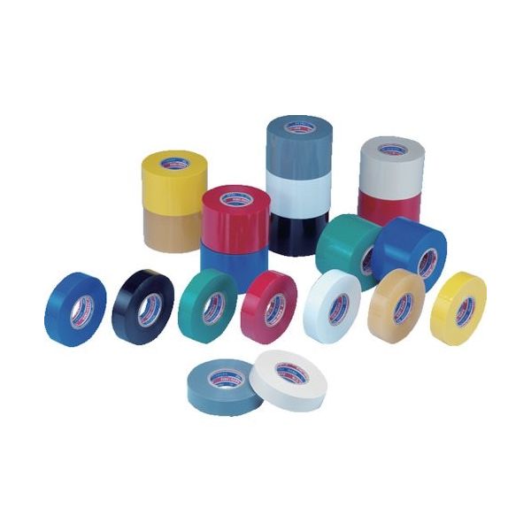 デンカ ビニテープ101 0.2X50X20 赤 (4巻単位) A3695S220-R 1パック(4巻) 370-1459（直送品）