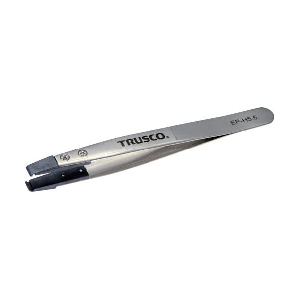 トラスコ中山 TRUSCO ESDチップピンセット 先平型 先端幅5.5mm EP-H5.5 1本 363-7939（直送品）
