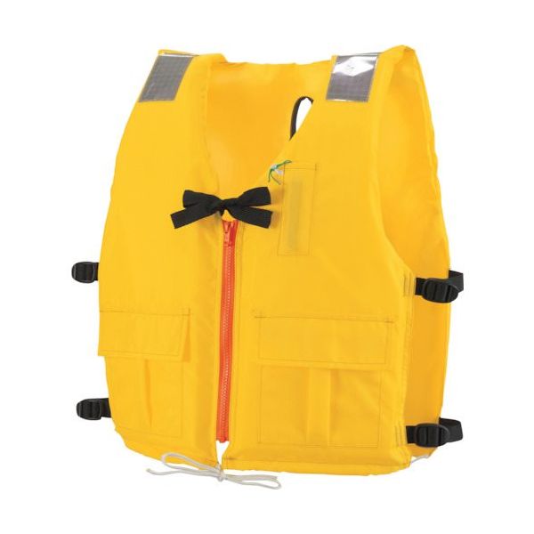 オーシャンライフ 作業用ライフジャケット 背開式 イエロー TYPE A DX-5-YL 1着 377-6541（直送品）
