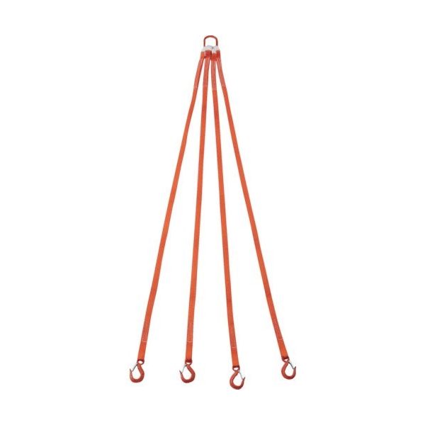 TRUSCO 4本吊ベルトスリングセット 25mm幅X2m 吊り角度60°時荷重0.86t(最大使用荷重1t) G25-4P20-0.86 1セット（直送品）