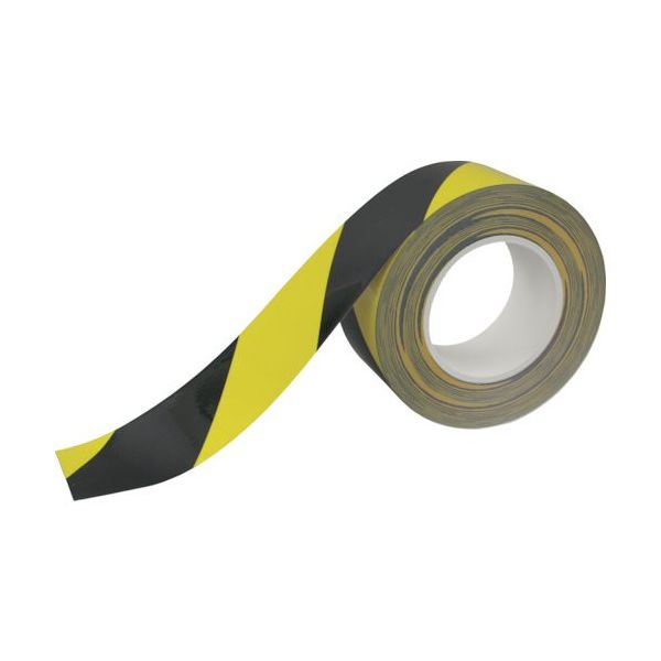 トラスコ中山 TRUSCO 2インチ芯管 耐久ラインテープ50X20 黄/黒色 厚さ0.16mm LT2C50-YB 1巻 256-6733（直送品）