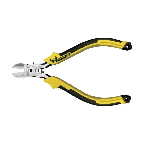 ツノダ TTC マイクロニッパー 125mm 成型グリップ バネ付き MN-125DG 1丁 353-7672（直送品）