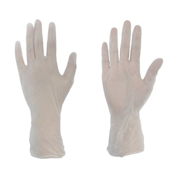 トラスコ中山 TRUSCO 使い捨てビニール手袋(プラスチック手袋) 粉付L