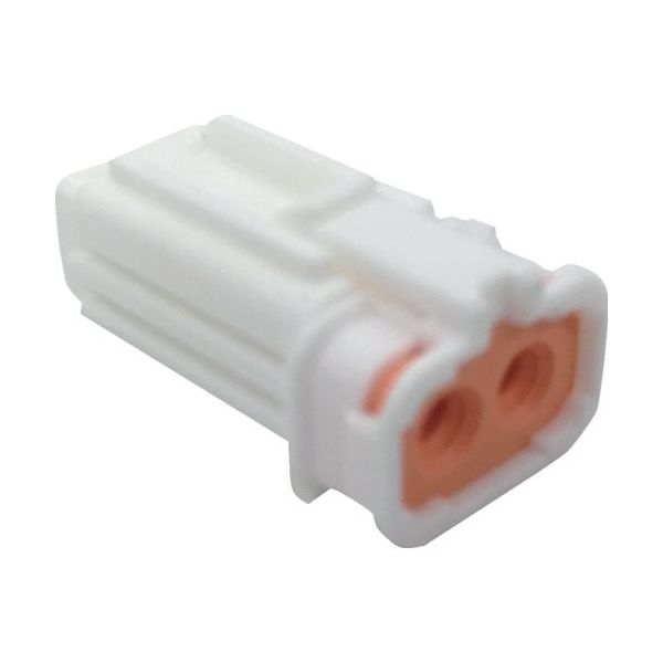 TRUSCO 防水コネクタ ソケットハウジング 2芯 中継・基板用(10個入) 被覆外径φ2.7~3.2 白 P-CE01A6-02N0-03（直送品）