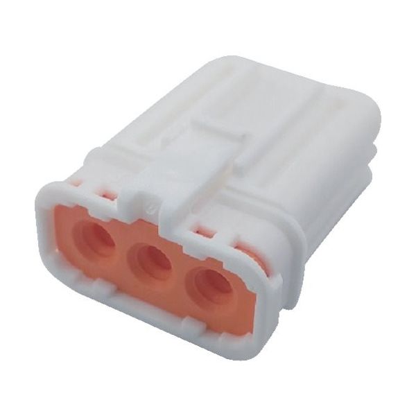 TRUSCO 防水コネクタ ソケットハウジング 3芯 中継・基板用(10個入) 被覆外径φ2.7~3.2 白 P-CE01A6-03N0-03（直送品）