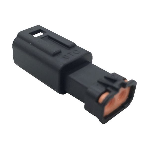 TRUSCO 防水コネクタ ソケットハウジング 2芯 中継用(10個入) 被覆外径φ2.7~3.2 黒 P-CE01A5-02B0-03（直送品）