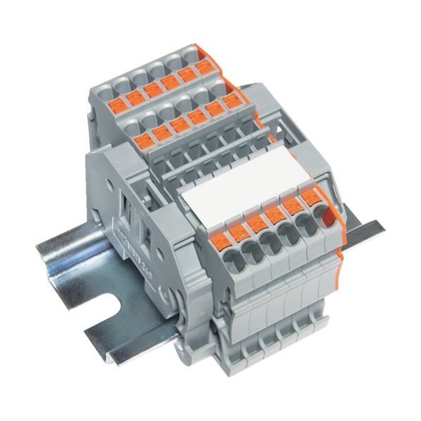 トラスコ中山 TRUSCO スプリング式端子台3線式 6極 電線サイズ0.25~1.5 SPTB18A-3-6P 1個 257-3036（直送品）