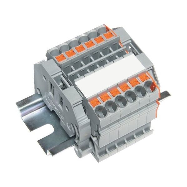 トラスコ中山 TRUSCO スプリング式端子台2線式 6極 電線サイズ0.25~2.5 SPTB24A-2-6P 1個 257-3049（直送品）