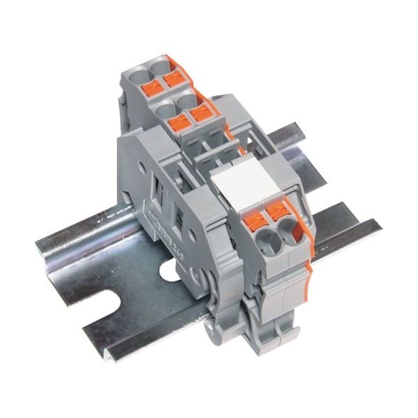 トラスコ中山 TRUSCO スプリング式端子台3線式 2極 電線サイズ0.25~2.5 SPTB24A-3-2P 1個 257-3050（直送品）