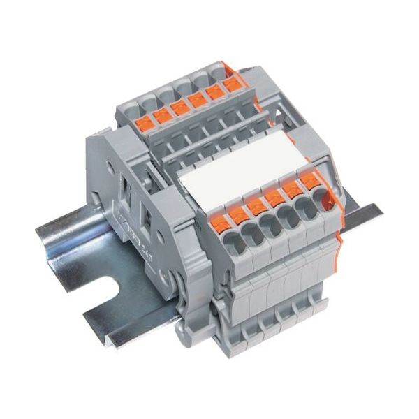 トラスコ中山 TRUSCO スプリング式端子台2線式 6極 電線サイズ0.25~1.5 SPTB18A-2-6P 1個 257-3031（直送品）