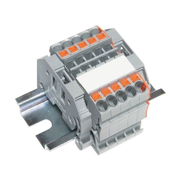 トラスコ中山 TRUSCO スプリング式端子台2線式 5極 電線サイズ0.25~2.5 SPTB24A-2-5P 1個 257-3044（直送品）