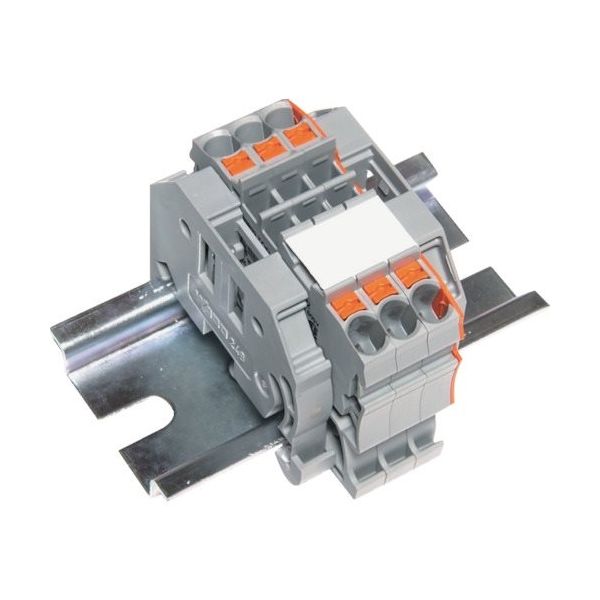 トラスコ中山 TRUSCO スプリング式端子台2線式 3極 電線サイズ0.25~2.5 SPTB24A-2-3P 1個 257-3042（直送品）