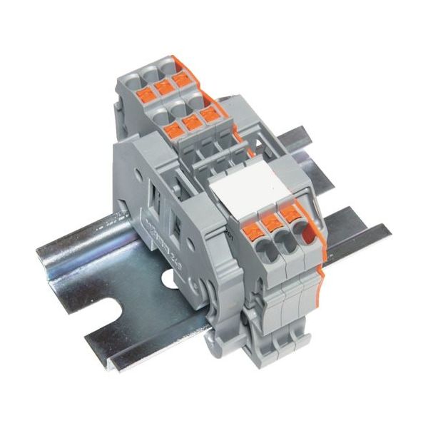 トラスコ中山 TRUSCO スプリング式端子台3線式 3極 電線サイズ0.25~1.5 SPTB18A-3-3P 1個 257-3038（直送品）