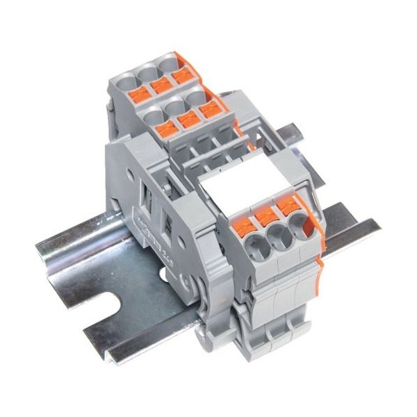 トラスコ中山 TRUSCO スプリング式端子台3線式 3極 電線サイズ0.25~2.5 SPTB24A-3-3P 1個 257-3045（直送品）