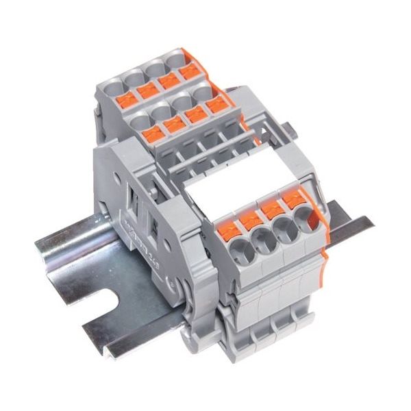 トラスコ中山 TRUSCO スプリング式端子台3線式 4極 電線サイズ0.25~2.5 SPTB24A-3-4P 1個 257-3046（直送品）