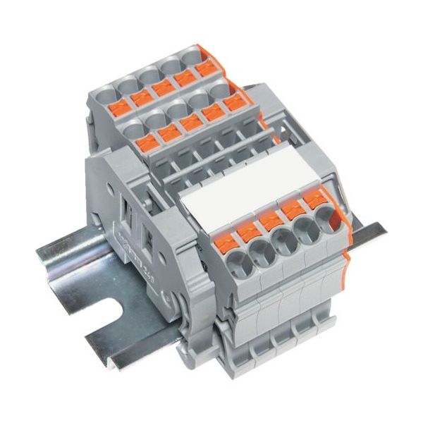 トラスコ中山 TRUSCO スプリング式端子台3線式 5極 電線サイズ0.25~2.5 SPTB24A-3-5P 1個 257-3043（直送品）