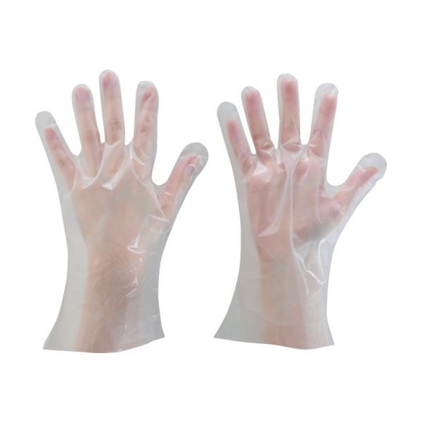 トラスコ中山 TRUSCO 使い捨てポリエチレン手袋 内エンボス Mサイズ (100枚入) TCPE-101M 1箱(100枚)（直送品）