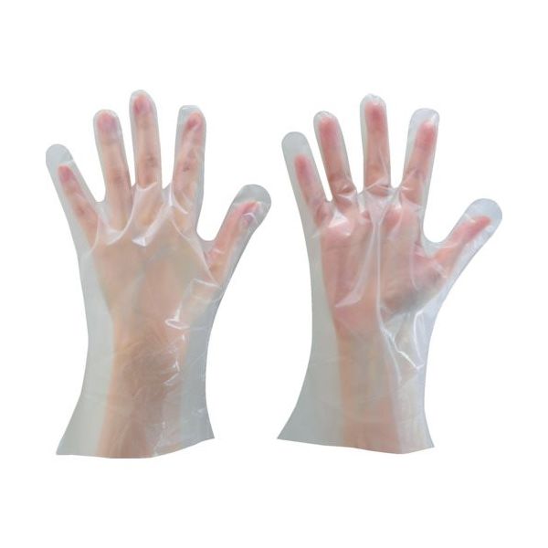 トラスコ中山 TRUSCO 使い捨てポリエチレン手袋 内エンボス Sサイズ (100枚入) TCPE-101S 1箱(100枚)（直送品）