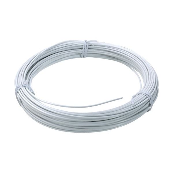 トラスコ中山 TRUSCO カラー針金 ビニール被覆タイプ ホワイト白 #8 線径4.0mm 1kg TCW-40W 1巻 255-5692（直送品）