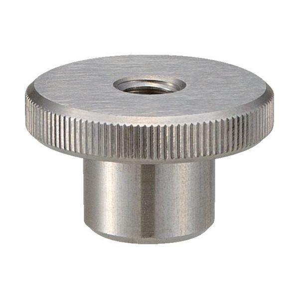 トラスコ中山 TRUSCO ローレットノブ 段付 めねじ ステンレス製 外径16×ネジM3 TKKNT-M3S 1個 257-6457（直送品）