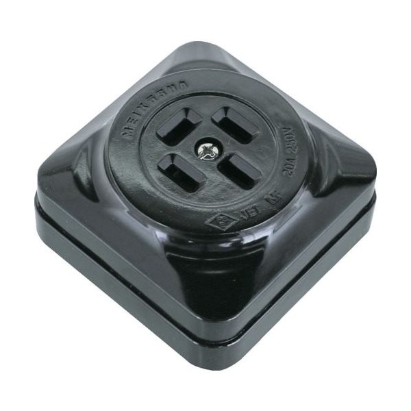 トラスコ中山 TRUSCO 接地3P20A角形コンセント TMR2749 1個 257-2525（直送品）