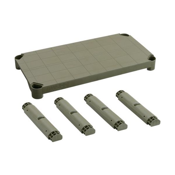 トラスコ中山 TRUSCO プラ棚用 棚板セット 棚板間隔高さ372mm用脚4本付 つや消しОD TPT-345S-MOD 1セット（直送品）