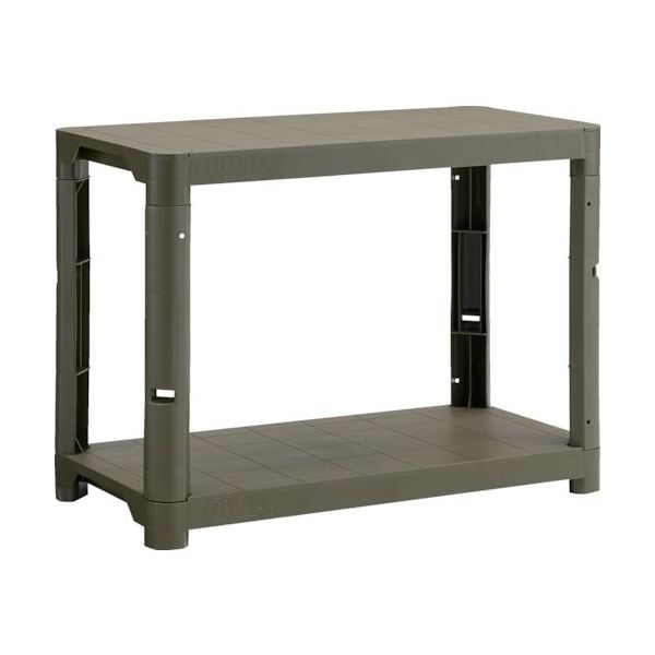 トラスコ中山 TRUSCO プラ棚 高さ658ー2段タイプ コーナーキャップ4個付 つや消しОD TPT-2342C-MOD 1台（直送品）