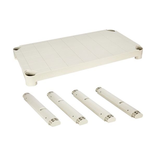 トラスコ中山 TRUSCO プラ棚用 棚板セット 棚板間隔高さ515mm用脚4本付 ネオグレー TPT-344SA 1セット（直送品）