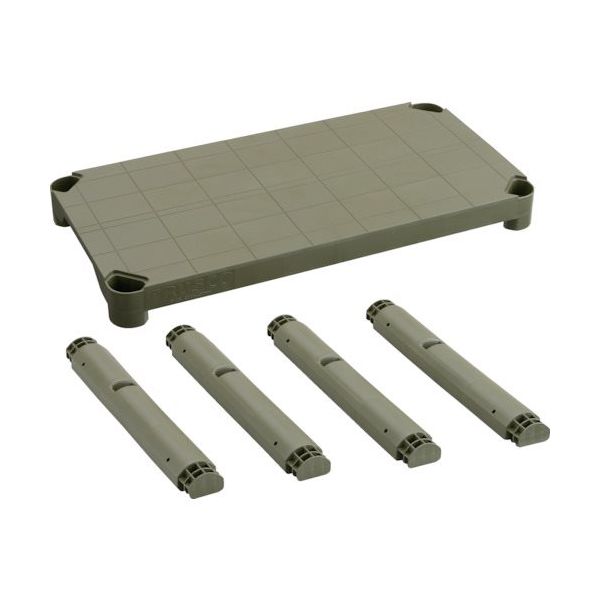 トラスコ中山 TRUSCO プラ棚用 棚板セット 棚板間隔高さ515mm用脚4本付 つや消しОD TPT-344S-MOD 1セット（直送品）