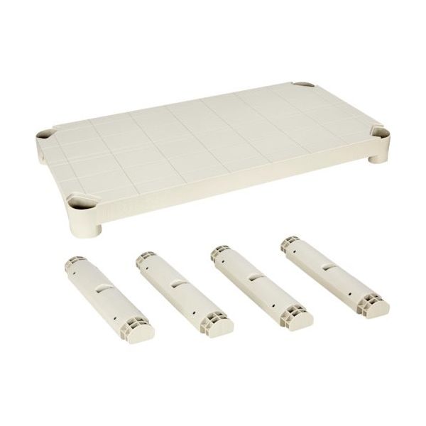 トラスコ中山 TRUSCO プラ棚用 棚板セット 棚板間隔高さ372mm用脚4本付 ネオグレー TPT-345SA 1セット（直送品）