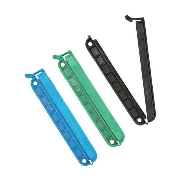 トラスコ中山 TRUSCO 袋留めクリップ 3P(青緑黒) TWC-110BGK-3P 1パック(3個) 263-0986（直送品）