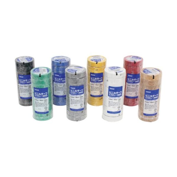 積水化学工業 積水 エスロンテープ#360 50×10(4巻入り) 青 V360A4N 1パック(4巻) 336-6621（直送品）