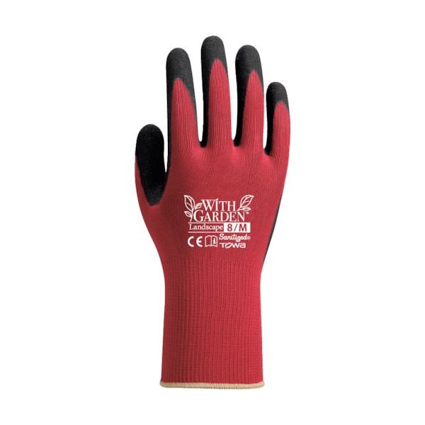 東和コーポレーション トワロン ニトリル背抜き手袋 WITHGARDENランドスケープ バーガンディ 8/M W595-M 1双（直送品）