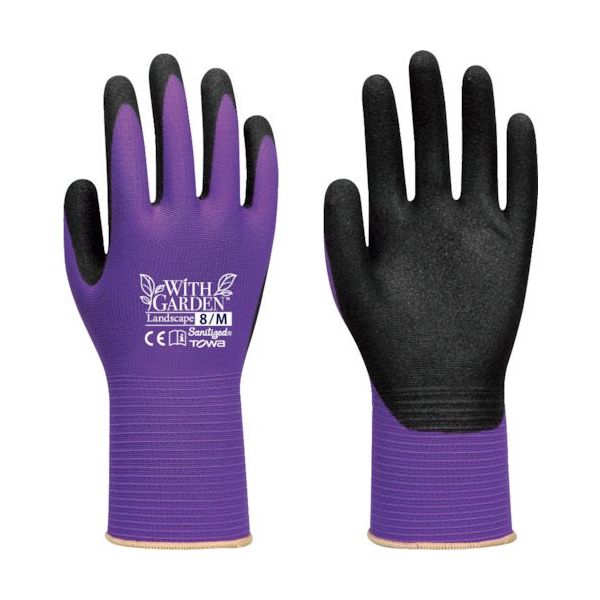 東和コーポレーション トワロン ニトリル背抜き手袋 WITHGARDENランドスケープ バイオレットサファイア 7/S W598-S 1双（直送品）