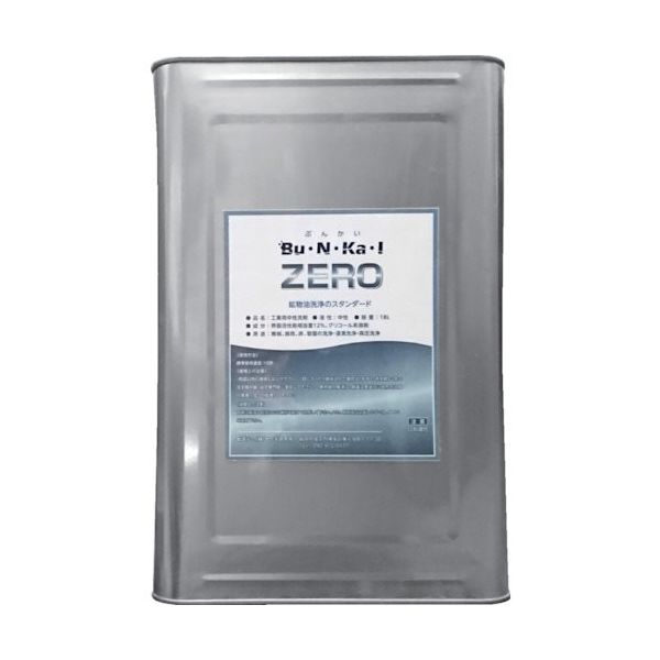 ヤナギ研究所 鉱物油用中性洗剤 Bu・N・Ka・I ZERO 18L缶 ZERO-K 1缶 363-3893（直送品）
