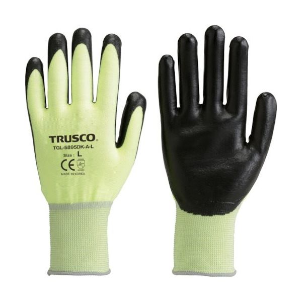 トラスコ中山 TRUSCO 【売切廃番】 耐切創手袋 レベル2 蛍光イエロー M TGL-5895DK-A-M 1双 267-9122（直送品）