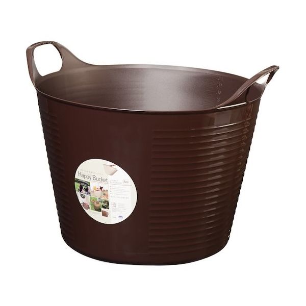 ヒマラヤ化学工業所 ヒマラヤ化学 ハッピーバケット・丸 M26型 ブラウン 440パイX350 151876 1セット(20個)（直送品）