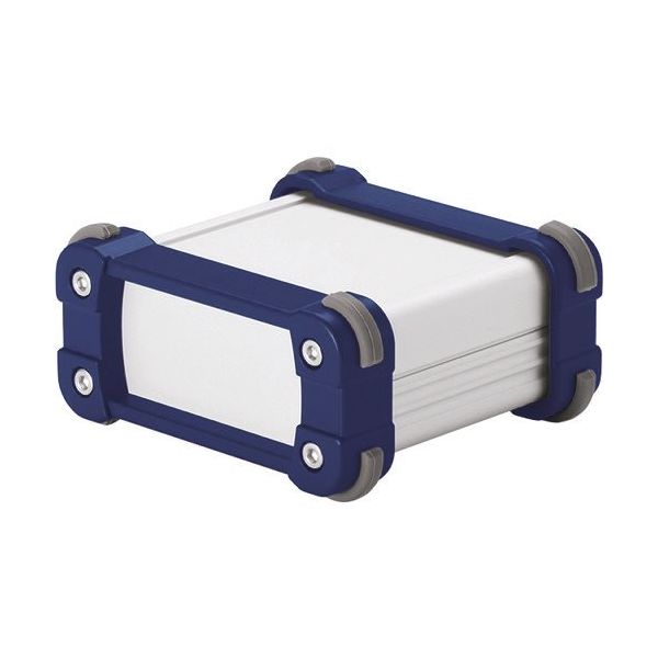 タカチ電機工業 タカチ コーナーガード付アルミケース EMCシールドタイプ シルバー/ネイビー EXPE9-6-10SN 1台（直送品）