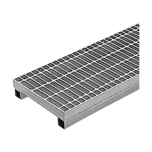 カネソウ スチール製グレーチング プレーンタイプ かさあげ型 自由勾配側溝用 クッション付 HSV-P-95950A 1枚 343-0598（直送品）