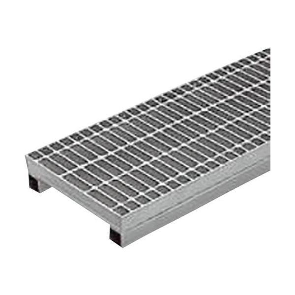 カネソウ スチール製グレーチング プレーンタイプ かさあげ型 国土交通省型側溝用 クッション付 HSY-KP-5375B 1枚（直送品）