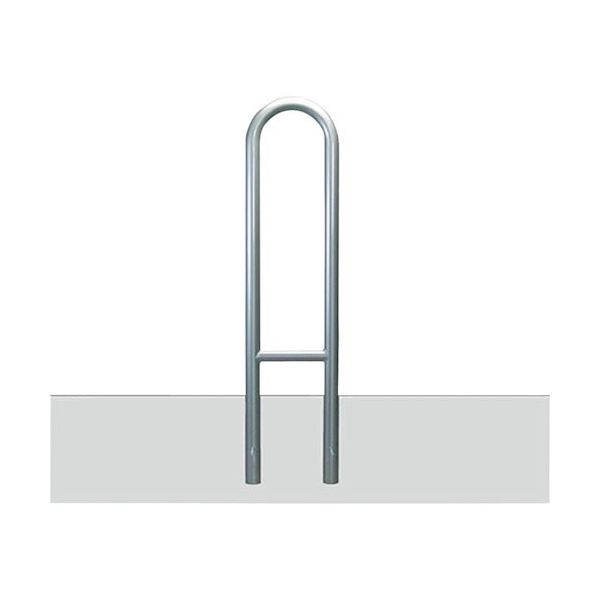 カネソウ 駐輪パイプ スチール製 焼付塗装 自転車・バイク盗難防止用 JP-G0380B 1本 324-0351（直送品）