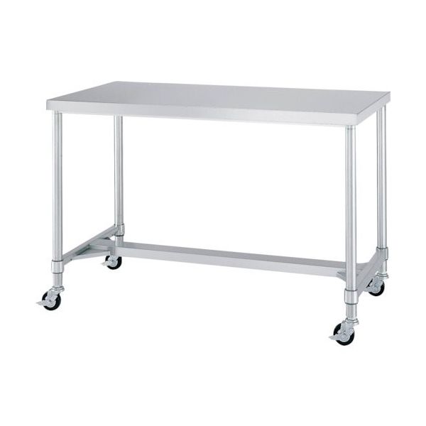 シンコー ステンレス作業台H枠キャスター付 WHC-9090-800-SU100 1台 324-1410（直送品）