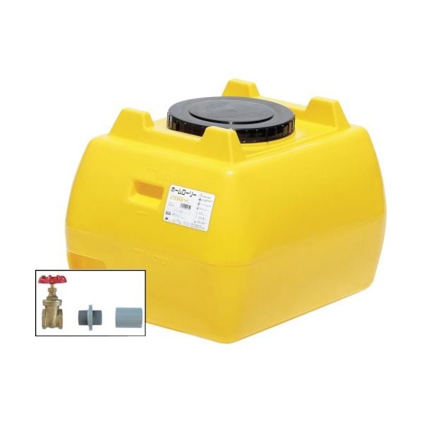 スイコー ホームローリータンク200 レモン (フタ含む) ドレンバルブセット(40A)付 HLT-200+VALVE-SET40A 1個（直送品）