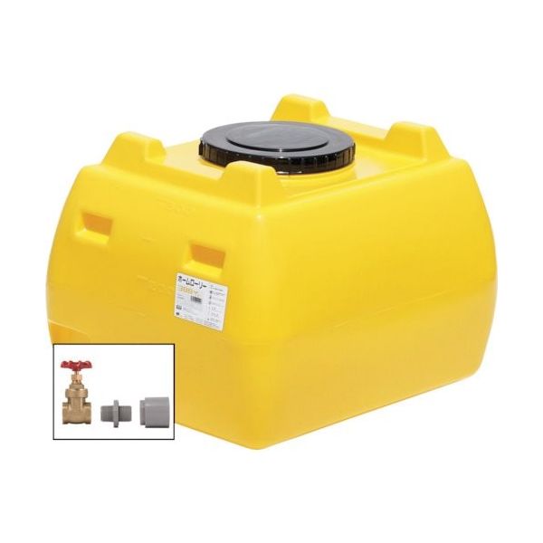スイコー ホームローリータンク300 レモン (フタ含む) ドレンバルブセット(25A)付 HLT-300+VALVE-SET25A 1個（直送品）