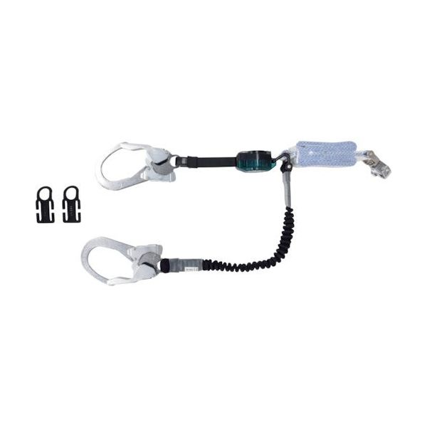 常時巻取り式と伸縮式の2丁掛けランヤード 130kg以下 伸縮式1.3 MHLYS-RCRNEX-56DJMR-130-T1-1.3 1本（直送品）