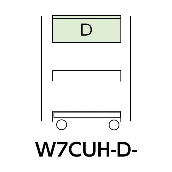 山金工業 ヤマテック スペシャルワゴン 移動式 キャビネット超深型1段×1個 ヤマテックグリーン W7CUH-D-G 1台 868-3651（直送品）
